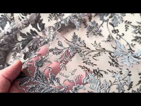 Grey Velvet Embroidery Lace - Madina