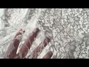 Silver Metallic Chantilly Lace - P184