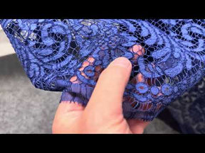 Electric Blue Eco French Corded Lace - LA4007