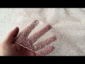 Antique Rose Embroidered Sequin Tulle – EB3001
