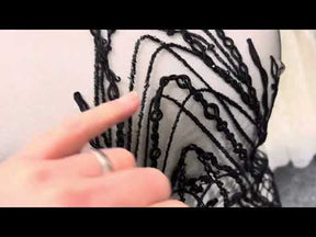 Black Embroidered Lace - Hortense