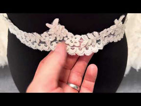 Ivory Beaded Lace Trim -T663