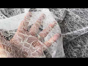 White Raschel Lace - P412