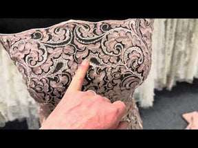 Dusky Pink Embroidered Sequin Tulle – EB3008