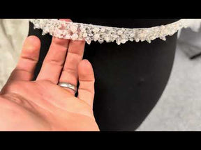 Ivory Beaded Lace Trim - T743