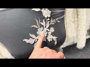 Rose Gold Embroidered Lace - EB1015