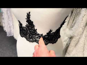 Black Corded Lace Trim - T271