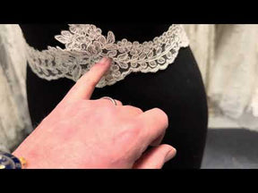 Ivory Corded Lace Trim - T16