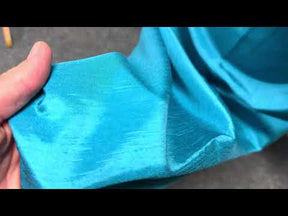 Turquoise Polyester Satin Backed Dupion - Clarity (P967)