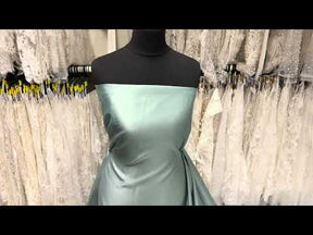 Misty Green Polyester Duchess Satin - P42