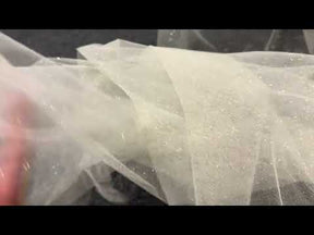 Ivory with Gold Glitter Tulle - P15