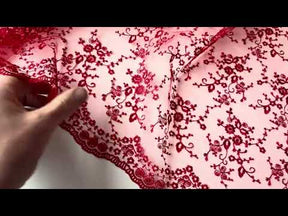 Red Embroidered Lace - P615