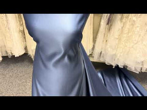 Mineral Blue Polyester Duchess Satin - Contessa