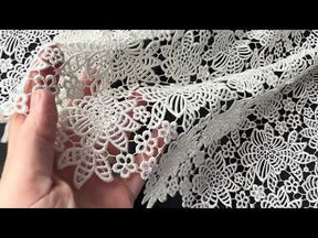 Ivory Sequin Guipure Lace - P414