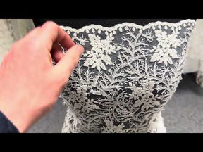 Ivory 3D Embroidered Tulle - EB5008