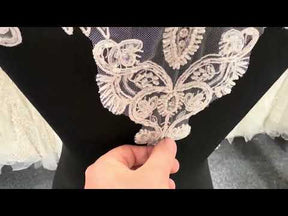 Ivory Beaded Applique - T816