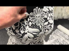 Ivory Sequin Bridal Lace - EB3049