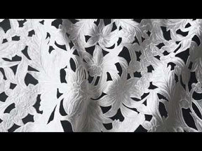 Ivory Laser Cut Satin - Lantana