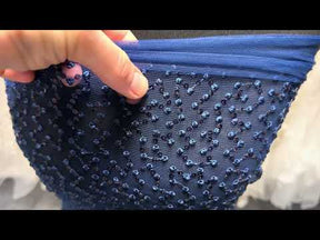 Navy Sequin Embroidery Lace - EB3029