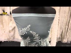 Light Green Sequin Lace - EB3065