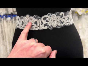 Ivory Beaded Lace Trim - Deity