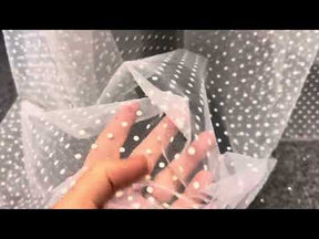 Ivory Flock Tulle - Fiesta