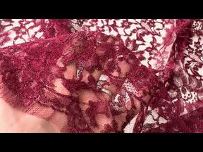 Red Metallic Chantilly Lace - P184