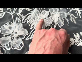 Ivory Beaded Embroidery Lace - Tamarind