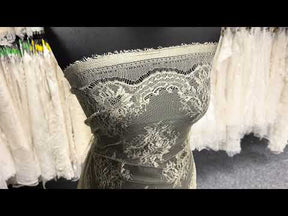 Taupe 100% Silk Italian Lace - P272