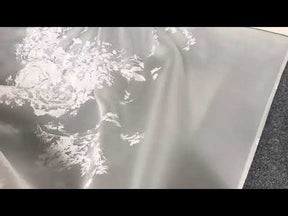 Ivory Printed Silk Satin - Massima