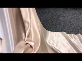 Beige Polyester Stretch Satin - Courage