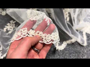 Ivory Unbeaded Corded Lace - Nightfall