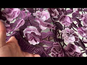 Purple Embroidery Lace - EB5024