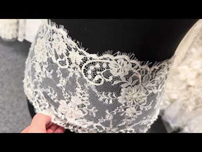 Ivory Beaded Sequin Edging - T478