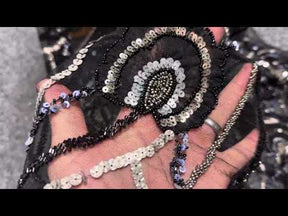 Black Beaded Lace - Betty