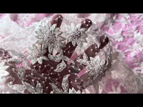 Ivory Beaded Floral Lace - Irke
