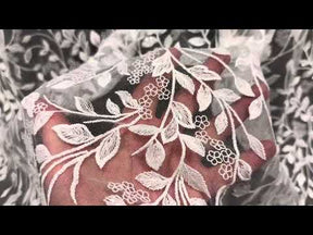 Ivory Embroidered Sequin Lace – EB3060