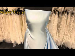 Powder Blue Polyester Duchess Satin - Contessa