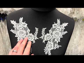 Ivory Floral Lace Appliques - MT8003