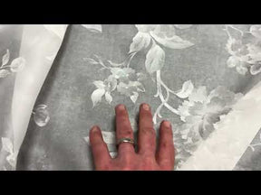 Ivory Printed Organza Satin - Ari