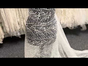 Ivory Contemporary Floral Lace - EB5012