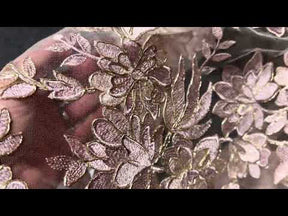 Dusky Pink Lace with Gold Cording - Kylar