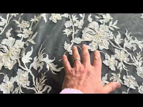 Ivory Embroidered Lace - EB1015