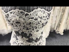 Ivory Corded and Beaded French Lace - P251