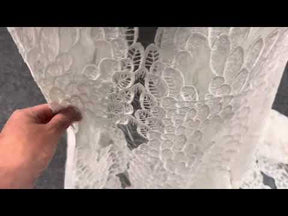 Ivory Embroidered Lace - Hilaria
