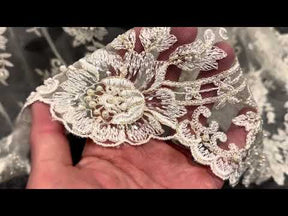 Ivory Beaded Lace - Languid