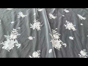 Ivory Sequin Embroidery Lace - EB3041