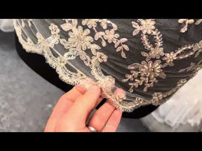 Champagne Beaded Sequin Edging - T89
