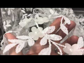 Ivory 3D Embroidered Lace – Finch