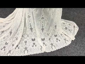 Ivory Embroidered Georgette - EB6003